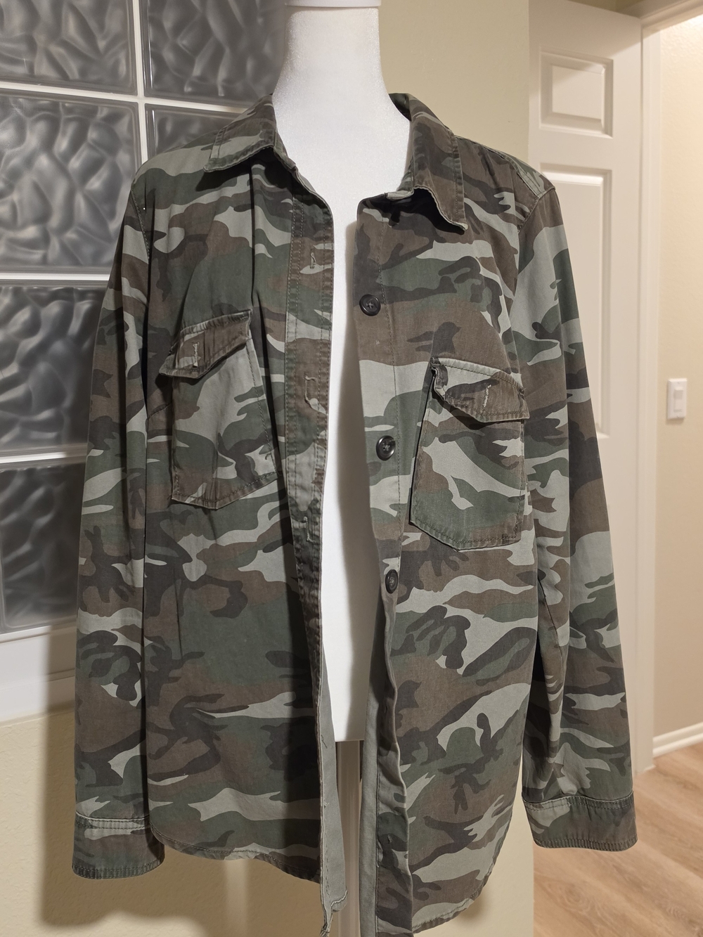Camo Utility Jacket - Olive Green Camouflage